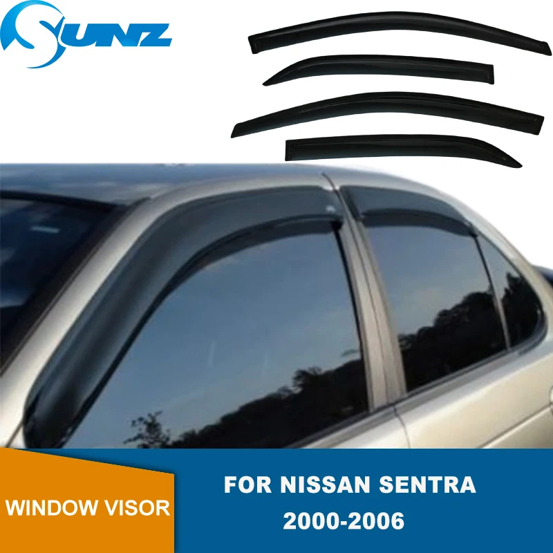 Windows Visor Sun Guard 4pc For Nissan Sentra 2004 2005 2006 4-Door Sedan S SE-R